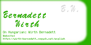 bernadett wirth business card